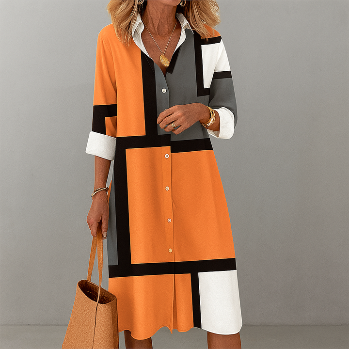 Camicia da donna con motivo geometrico