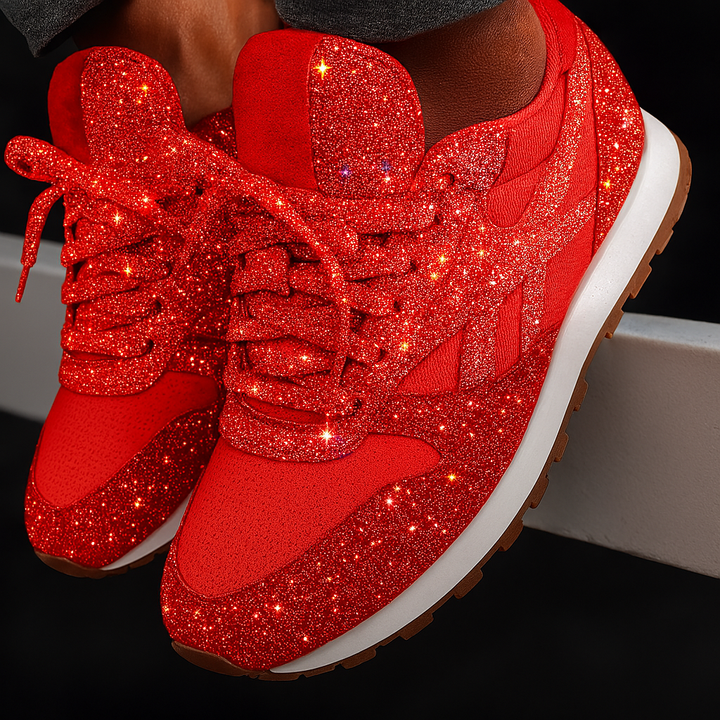 Scarpe da ginnastica glitterate da donna