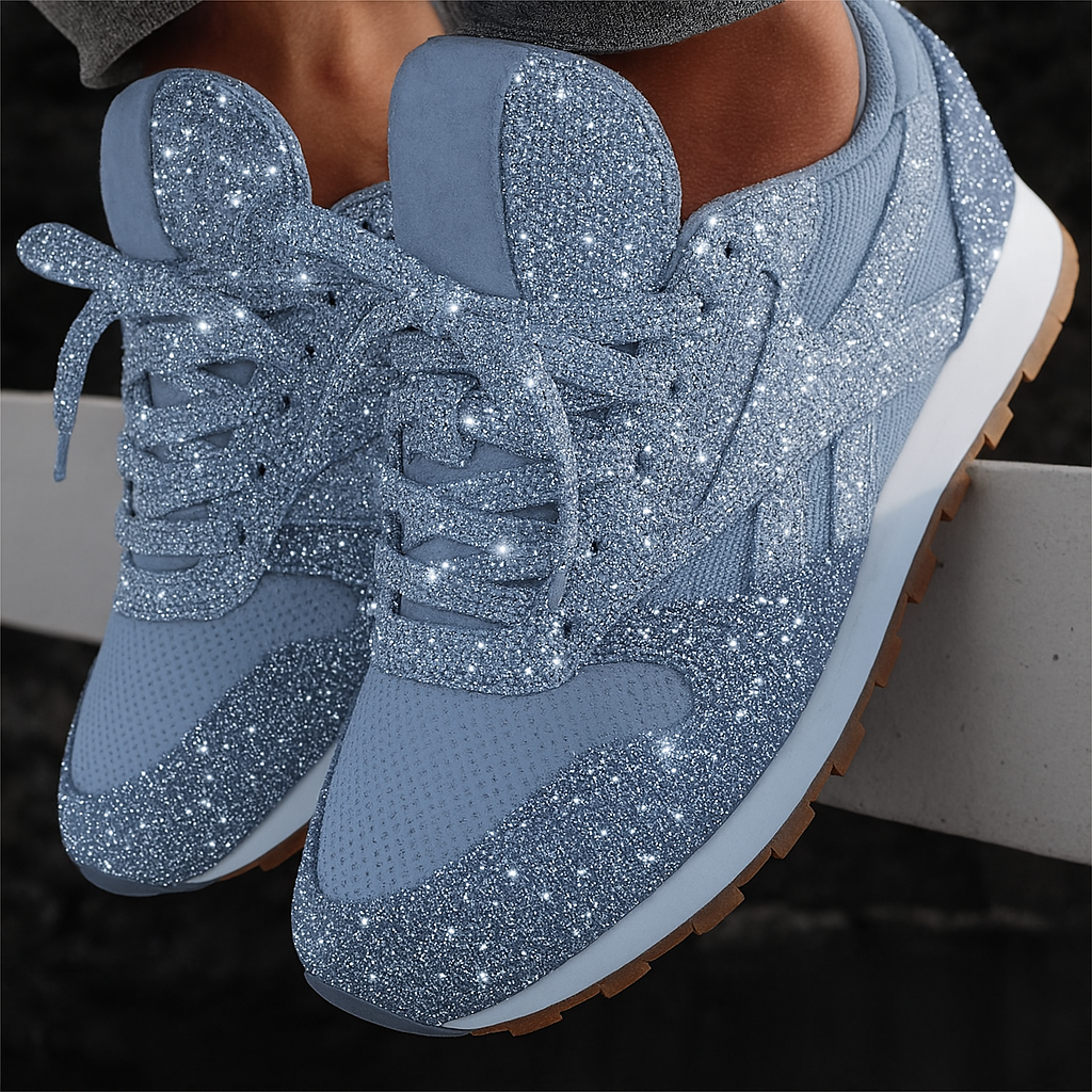 Scarpe da ginnastica glitterate da donna
