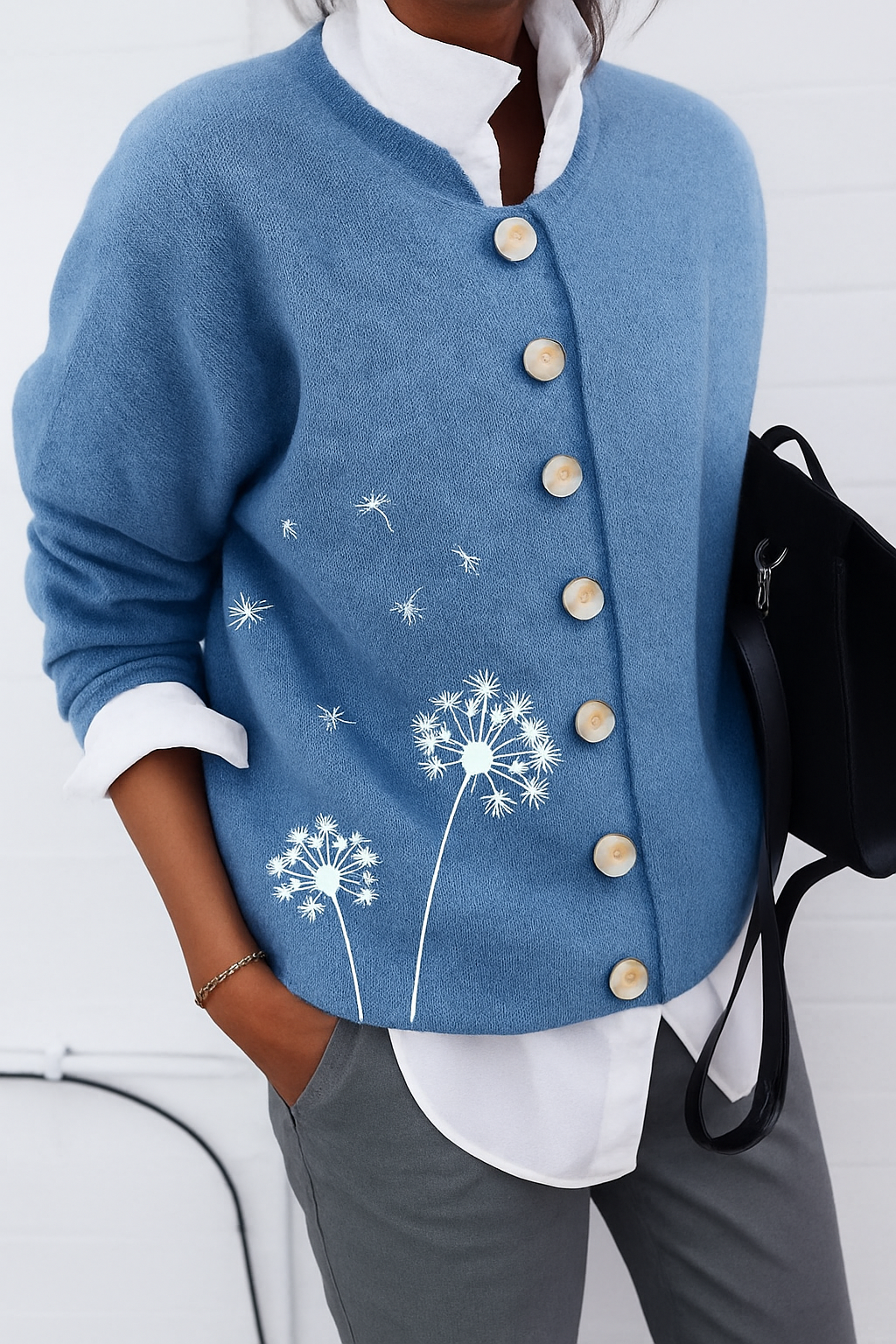 Cardigan Invernale a Maglia Comodo da Donna