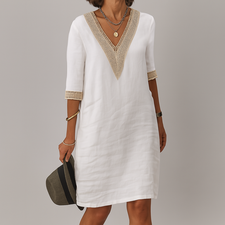 Abito estivo elegante da donna in lino