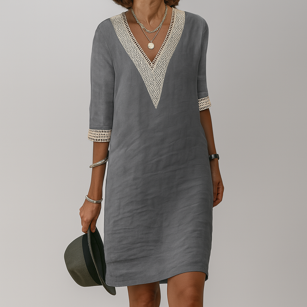 Abito estivo elegante da donna in lino