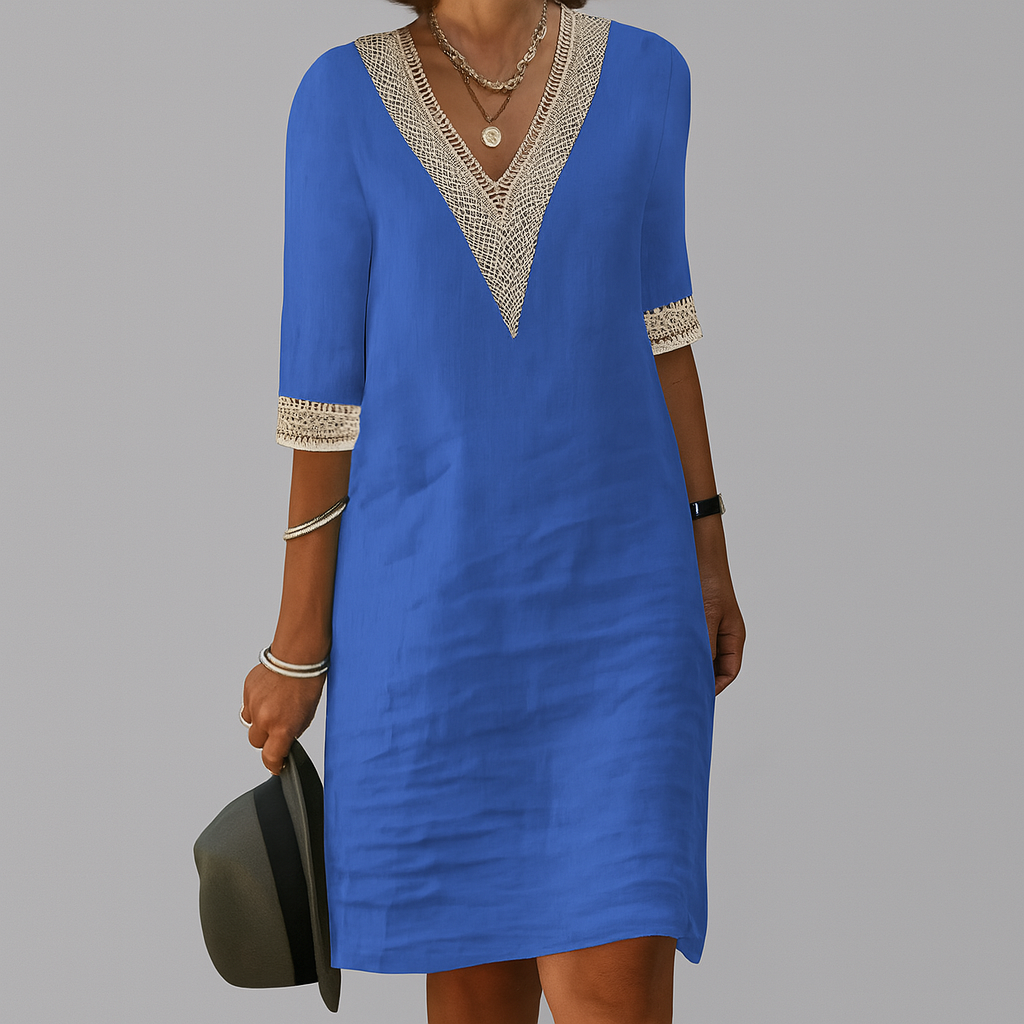 Abito estivo elegante da donna in lino