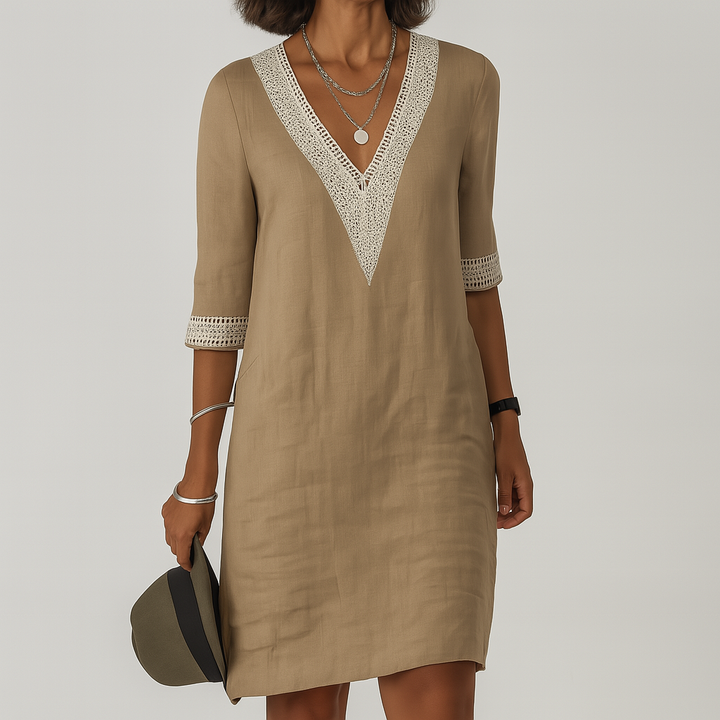 Abito estivo elegante da donna in lino