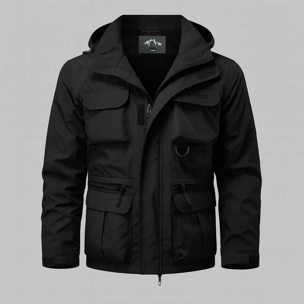 Cappotto impermeabile da uomo in stile militare