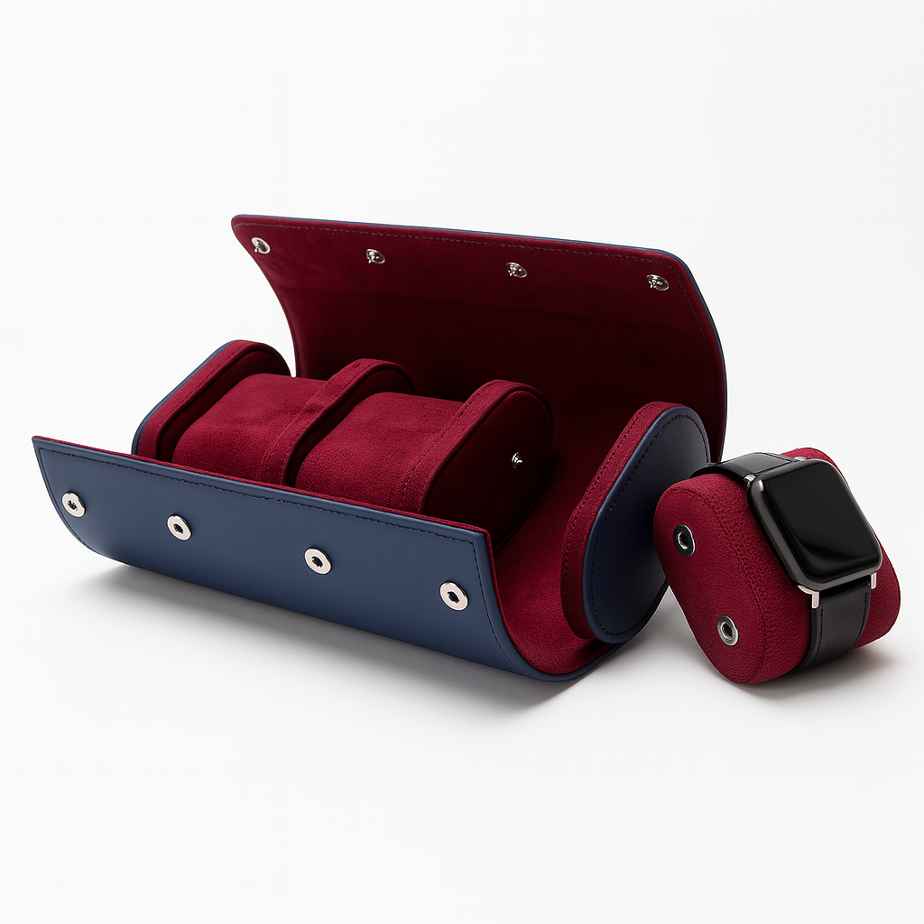 Organizer a triplo slot e chiusura a scatto per orologi