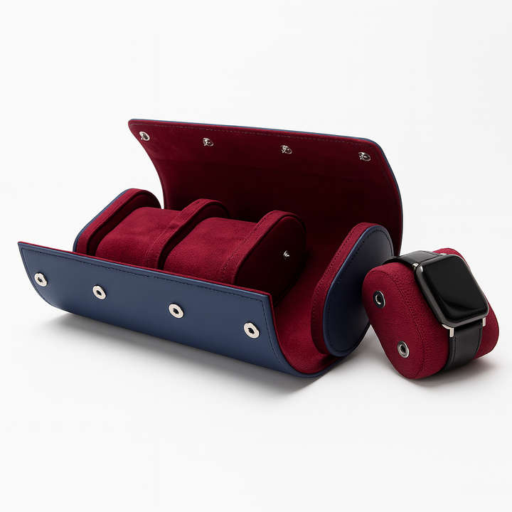 Organizer a triplo slot e chiusura a scatto per orologi