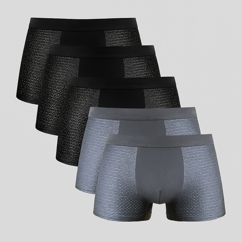 Boxer da uomo in rete, confezione da 5