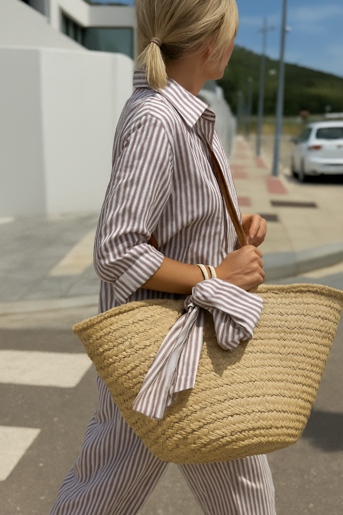Elegante abito chemisier a maniche lunghe da donna