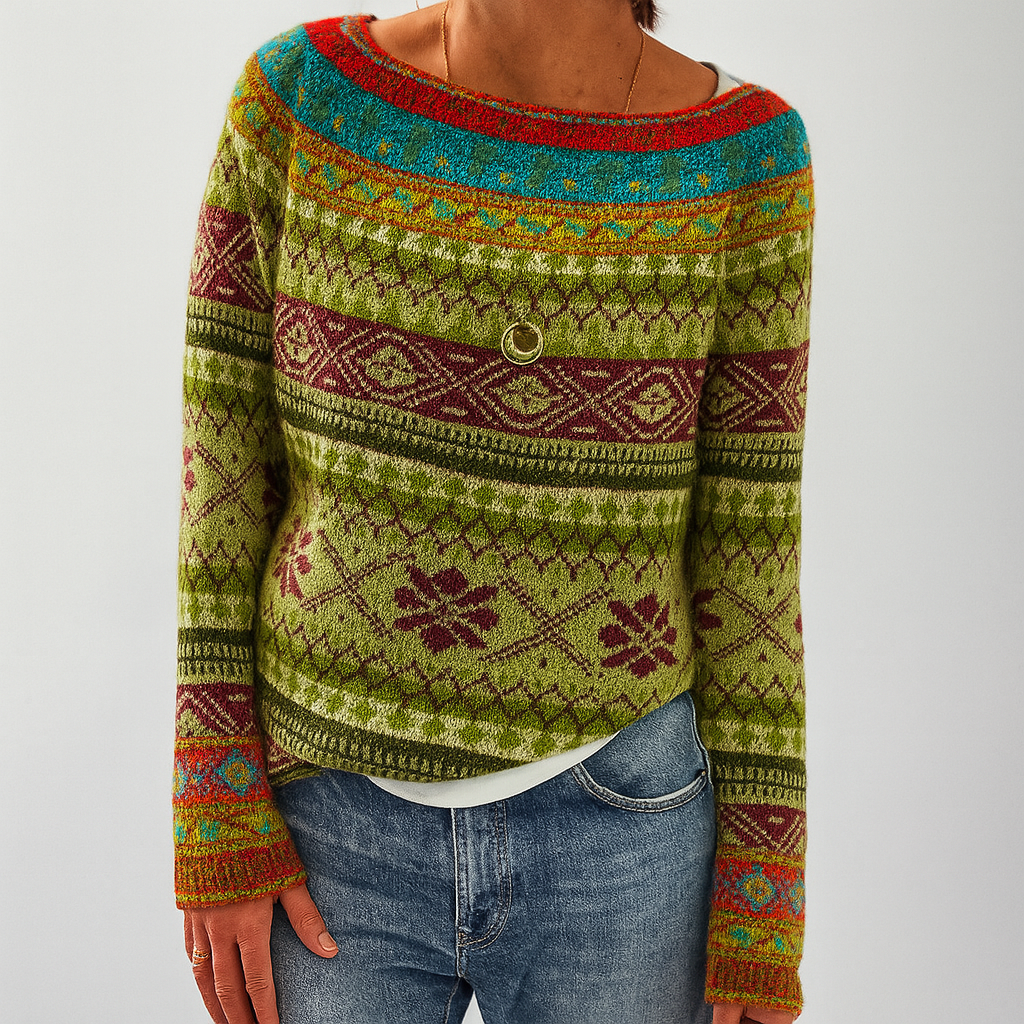 Maglione retrò a trecce da donna (pre-vendita)