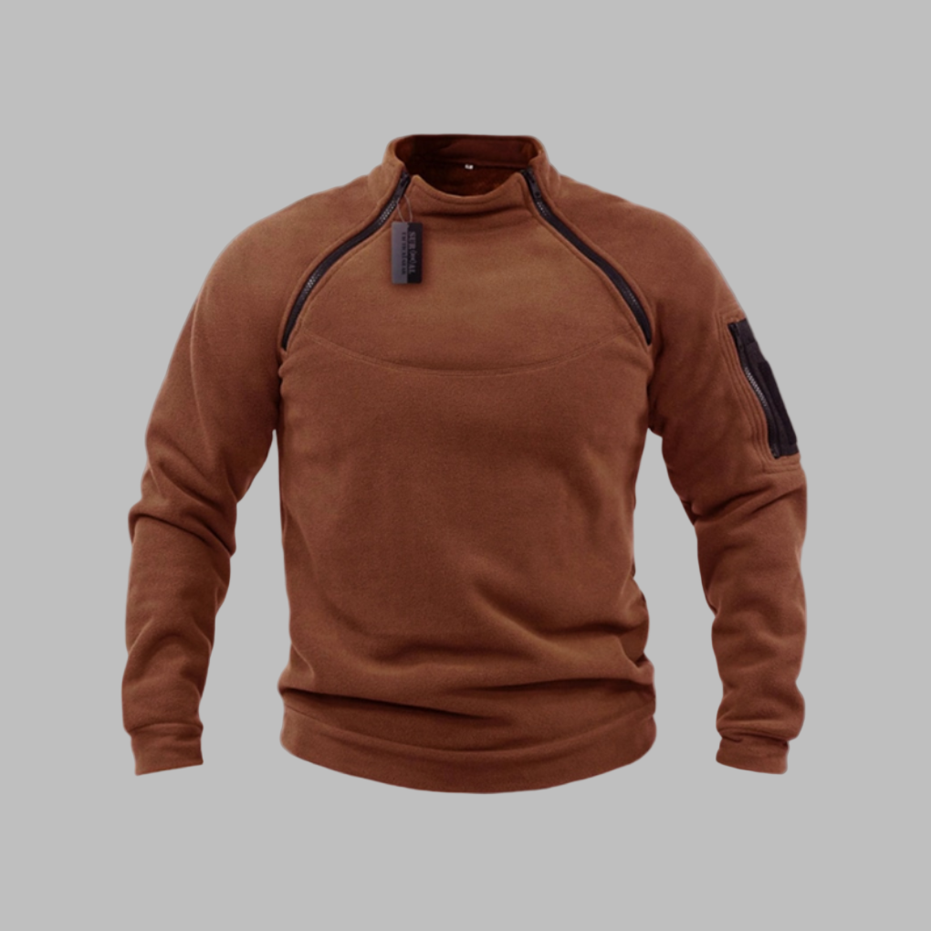 Maglione in pile antivento e tattico da uomo
