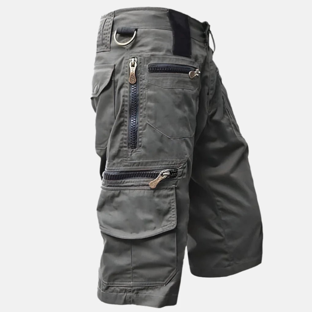 Pantaloncini cargo utility da uomo con vestibilità al ginocchio