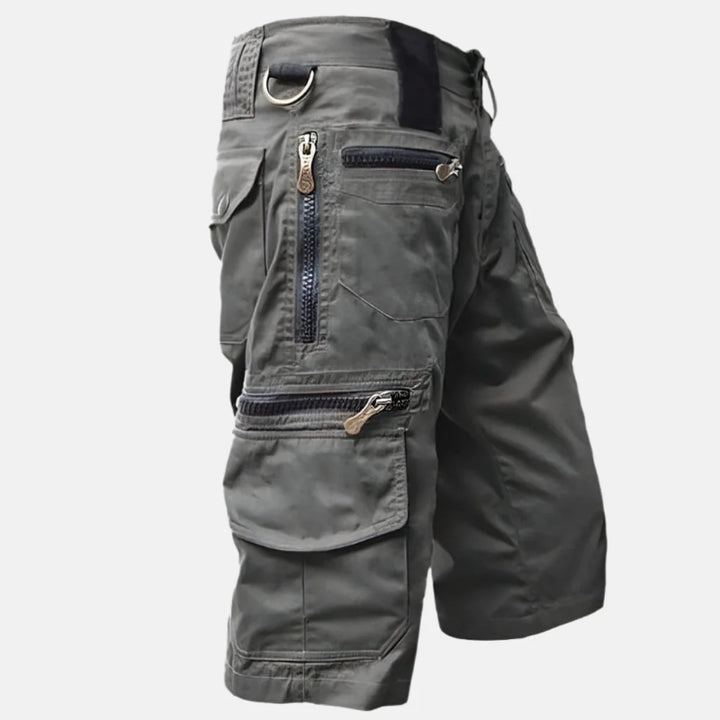 Pantaloncini cargo utility da uomo con vestibilità al ginocchio
