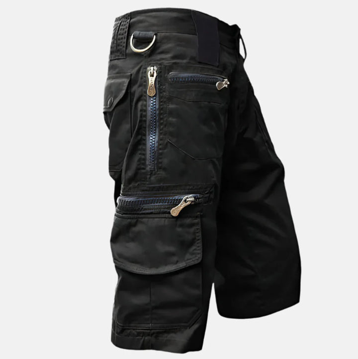 Pantaloncini cargo utility da uomo con vestibilità al ginocchio