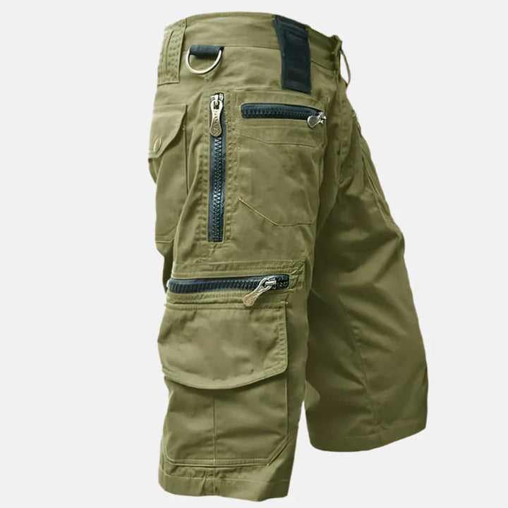 Pantaloncini cargo utility da uomo con vestibilità al ginocchio
