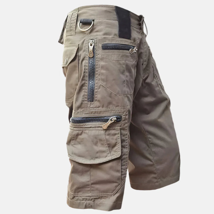 Pantaloncini cargo utility da uomo con vestibilità al ginocchio
