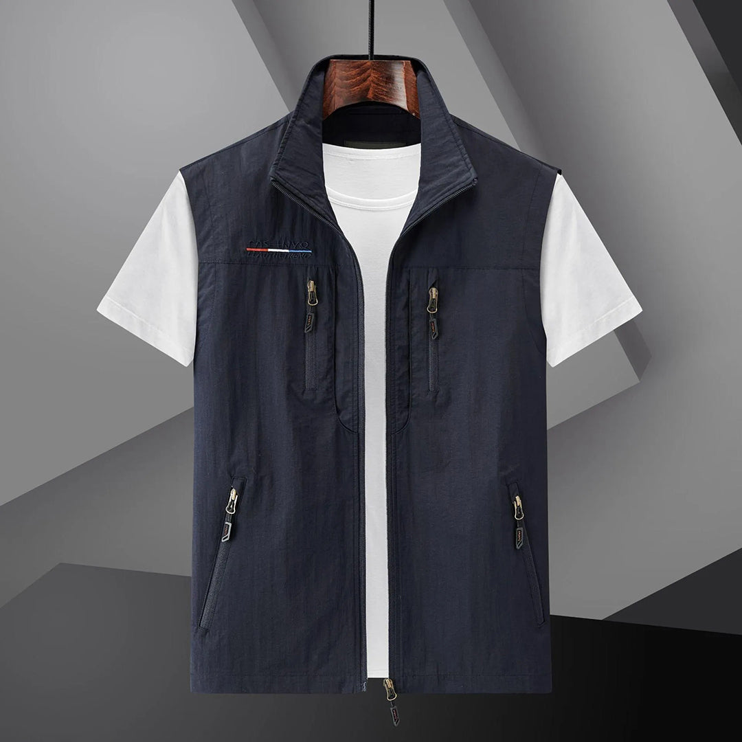 Gilet Estivo da Viaggio da Uomo con Tasche Multiple