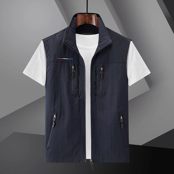 Gilet Estivo da Viaggio da Uomo con Tasche Multiple