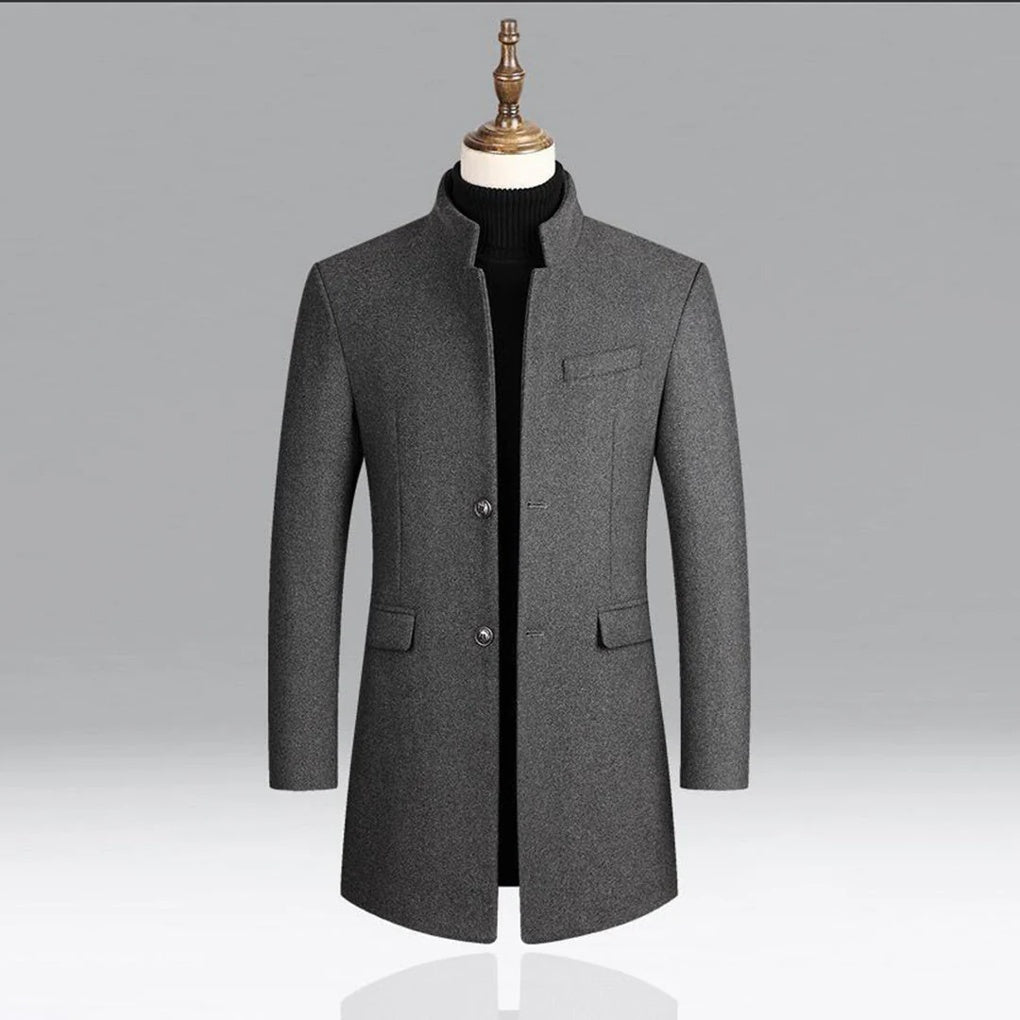 Cappotto classico elegante in lana da uomo