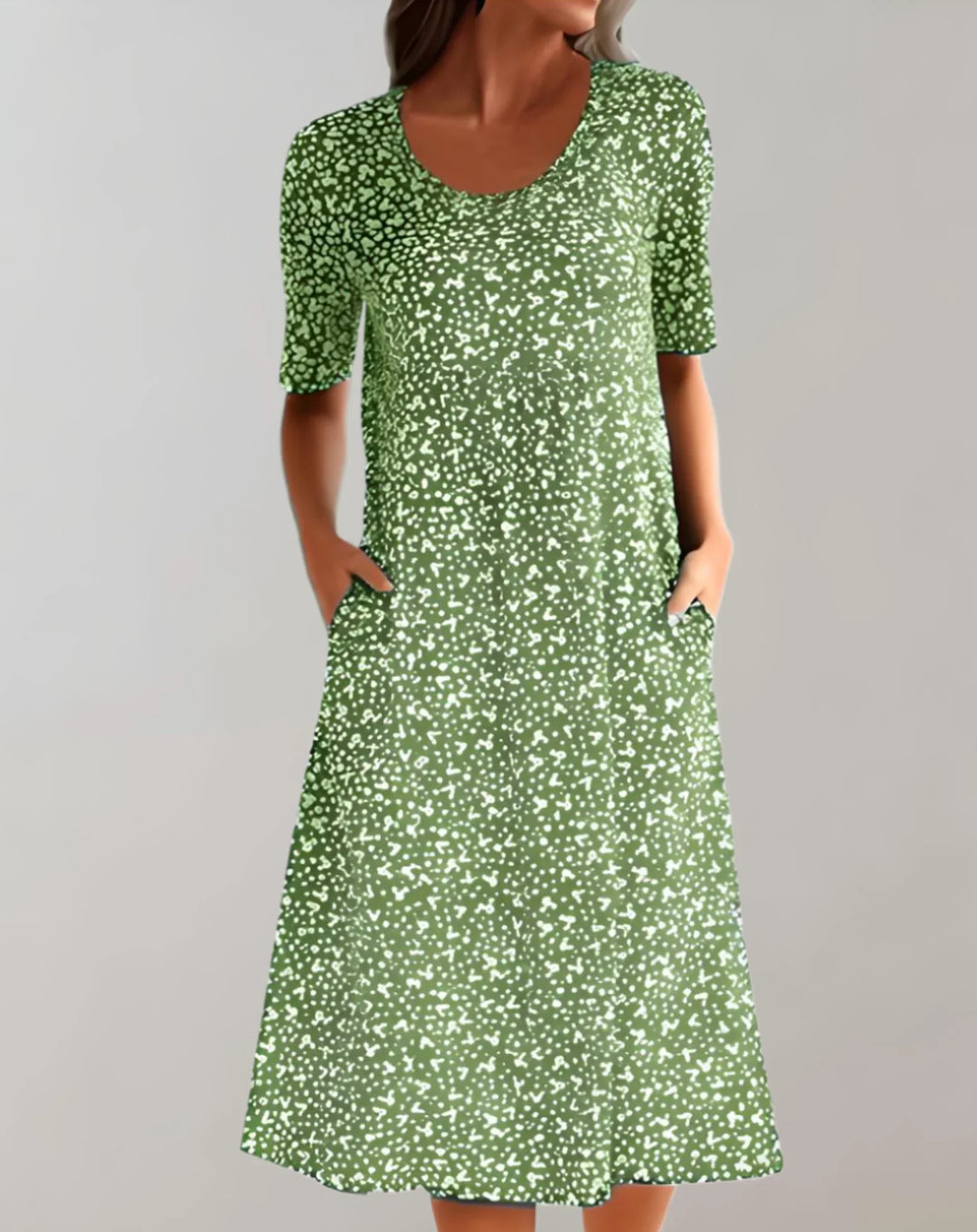 Abito casual leggero con scollo a V da donna