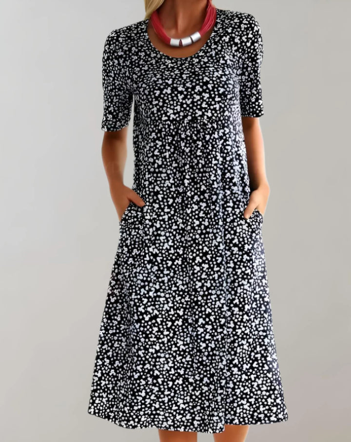 Abito casual leggero con scollo a V da donna