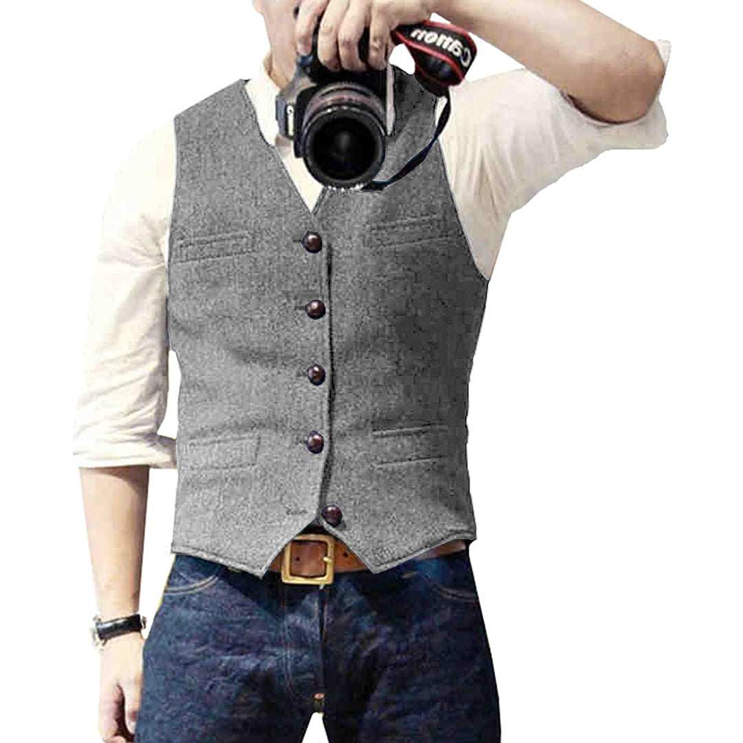 Gilet in denim da uomo