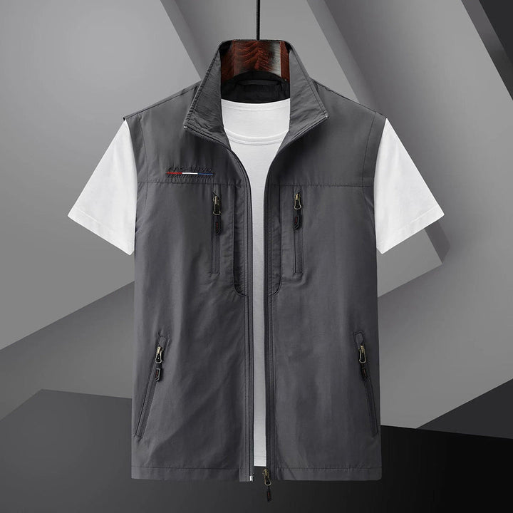 Gilet Estivo da Viaggio da Uomo con Tasche Multiple