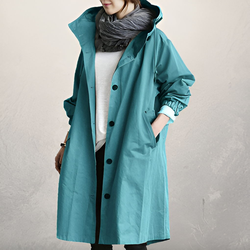 Trench classico con cappuccio