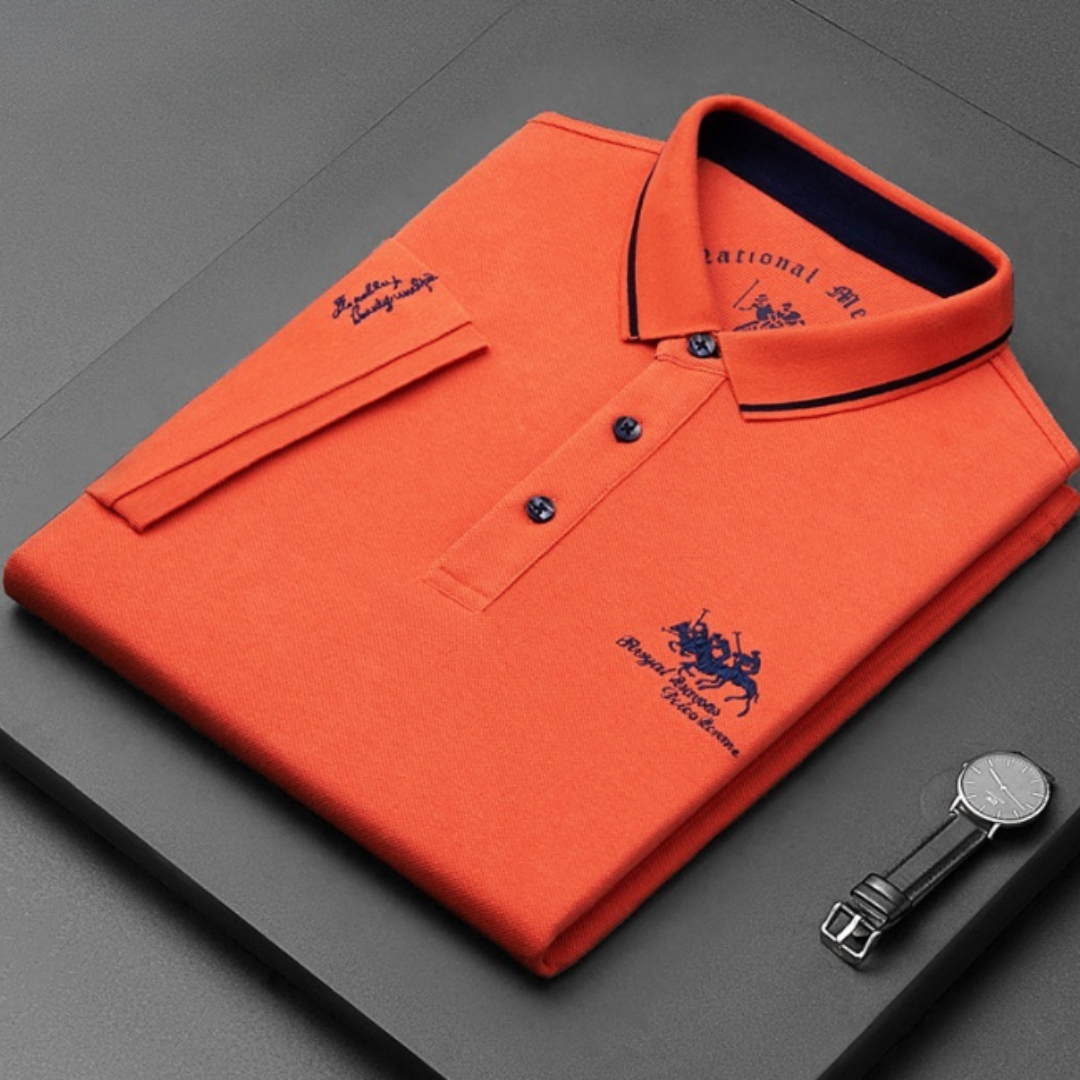 Polo casual da uomo con bottoni
