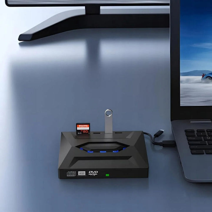 Lettore DVD esterno 7-in-1 e masterizzatore CD/DVD RW