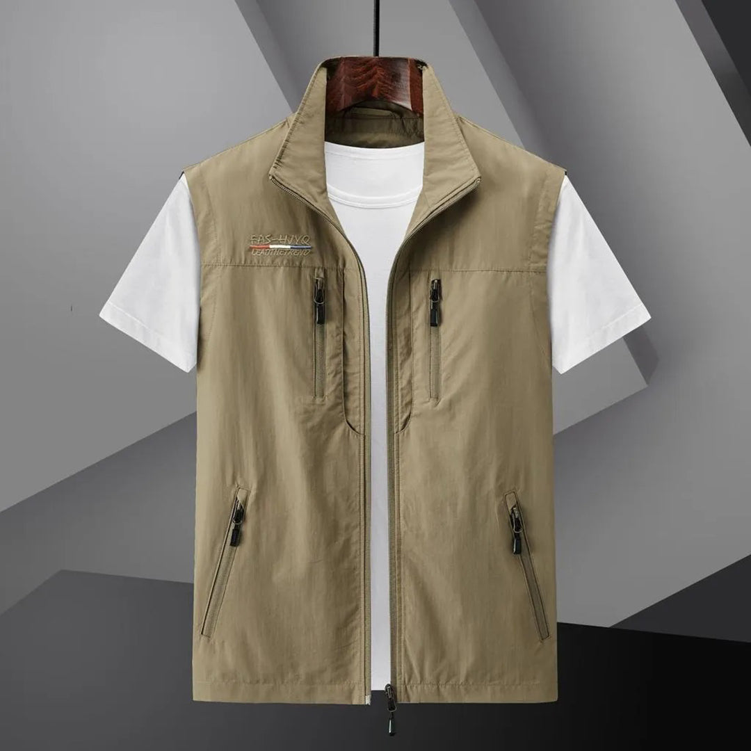 Gilet Estivo da Viaggio da Uomo con Tasche Multiple