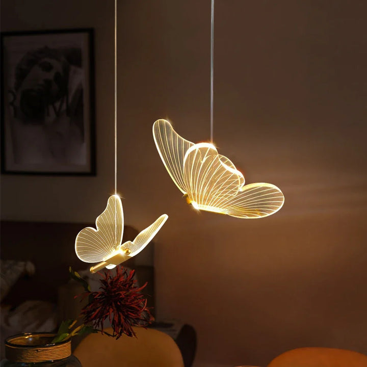 Lampada a sospensione a farfalla a LED magica