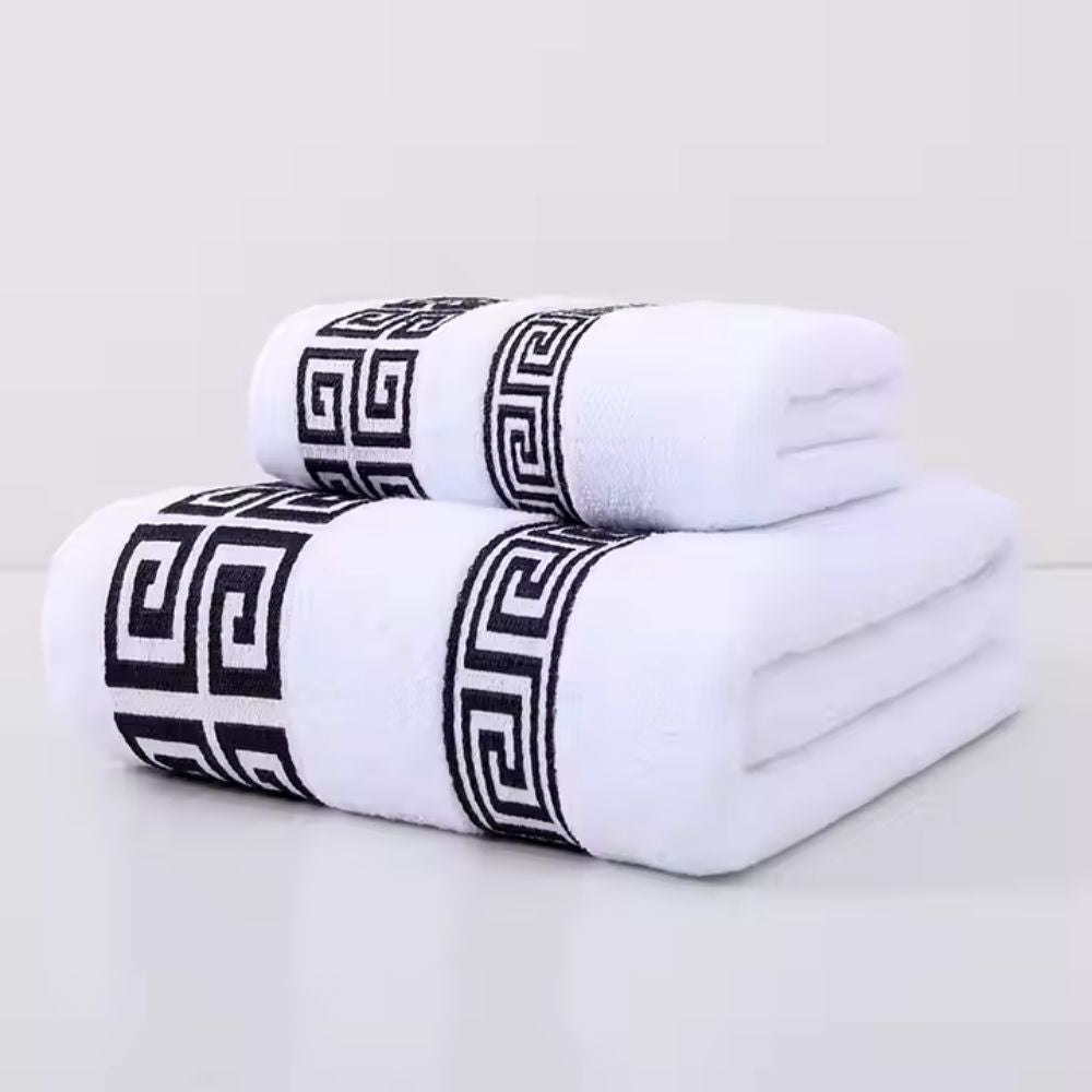 Casa Luxe Set di asciugamani in cotone Athena (2 pezzi)