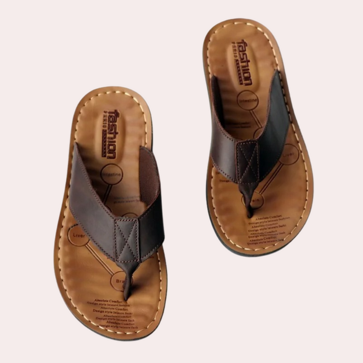 Pantofole casual da uomo in pelle