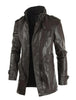 Cappotto lungo in pelle per uomo