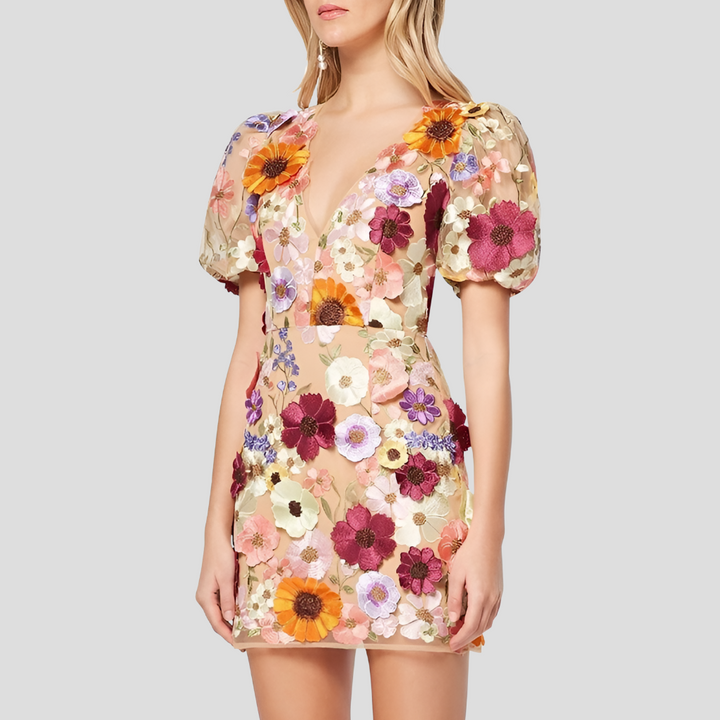 Mini abito floreale da donna