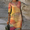 Abito boho floreale con volant, comodo e facile da indossare