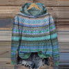 Alina - Felpa con Cappuccio Fair Isle Vintage per Donna