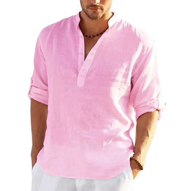 Camicia estiva in lino da uomo Sander