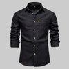 Camicia in denim a maniche lunghe da uomo