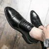 Scarpe Oxford Brogue in pelle lucida da uomo