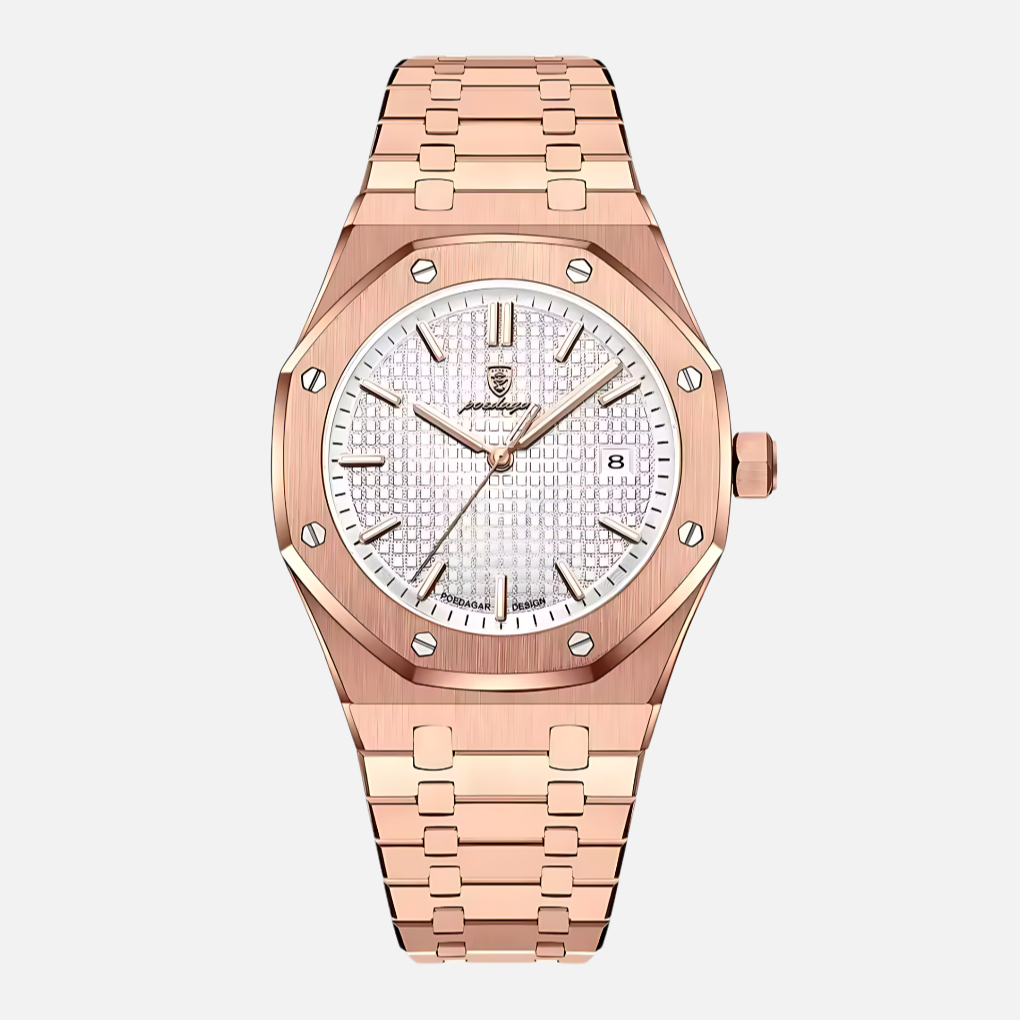 Elegante orologio da uomo in acciaio inossidabile