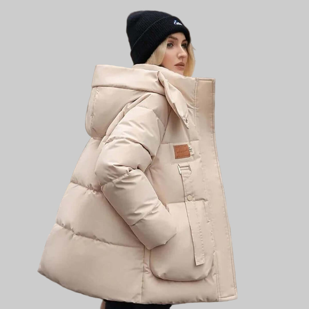 Giacca trapuntata con cappuccio da donna