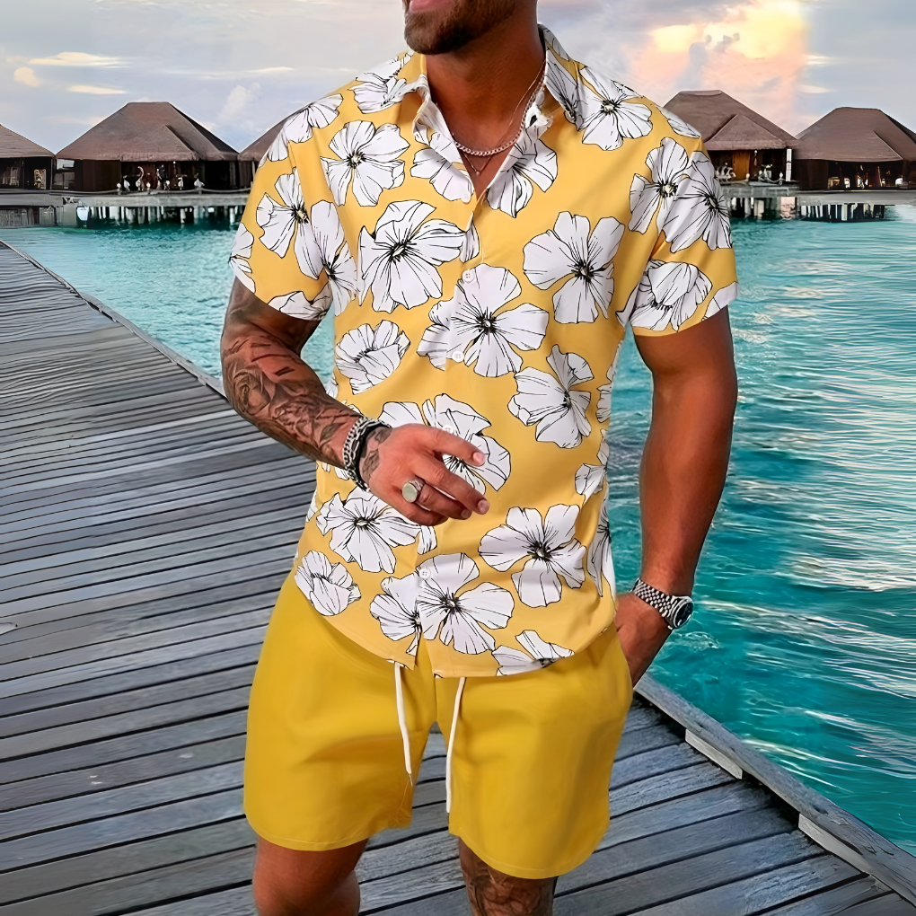 Completo da spiaggia in stile hawaiano retrò