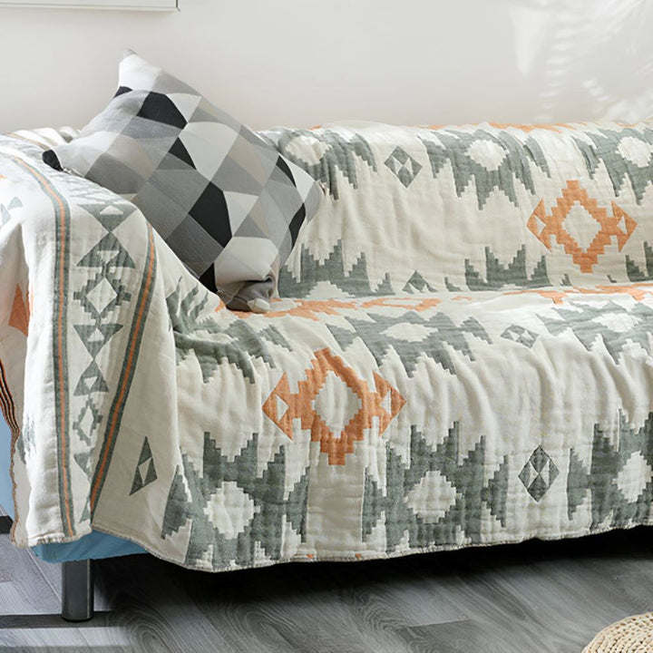 Coperta in garza di mussola reversibile al 100% cotone
