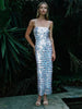 Luminara - Abito Donna con Paillettes Adesivo e Altezza Ginocchio