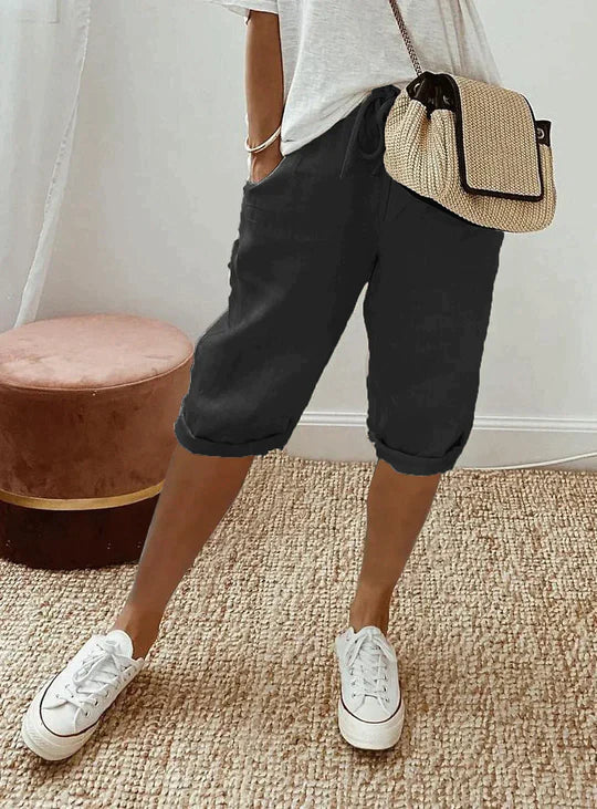 Pantaloni estivi eleganti in lino da donna