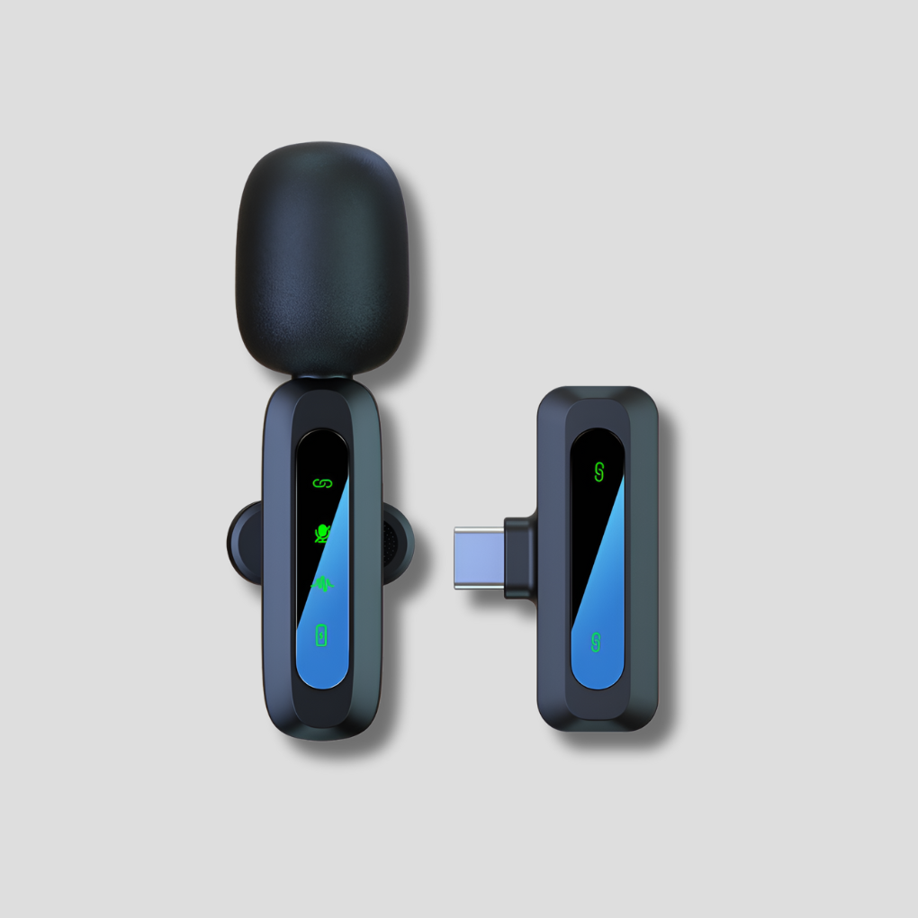 Microfono wireless con connettività USB-C