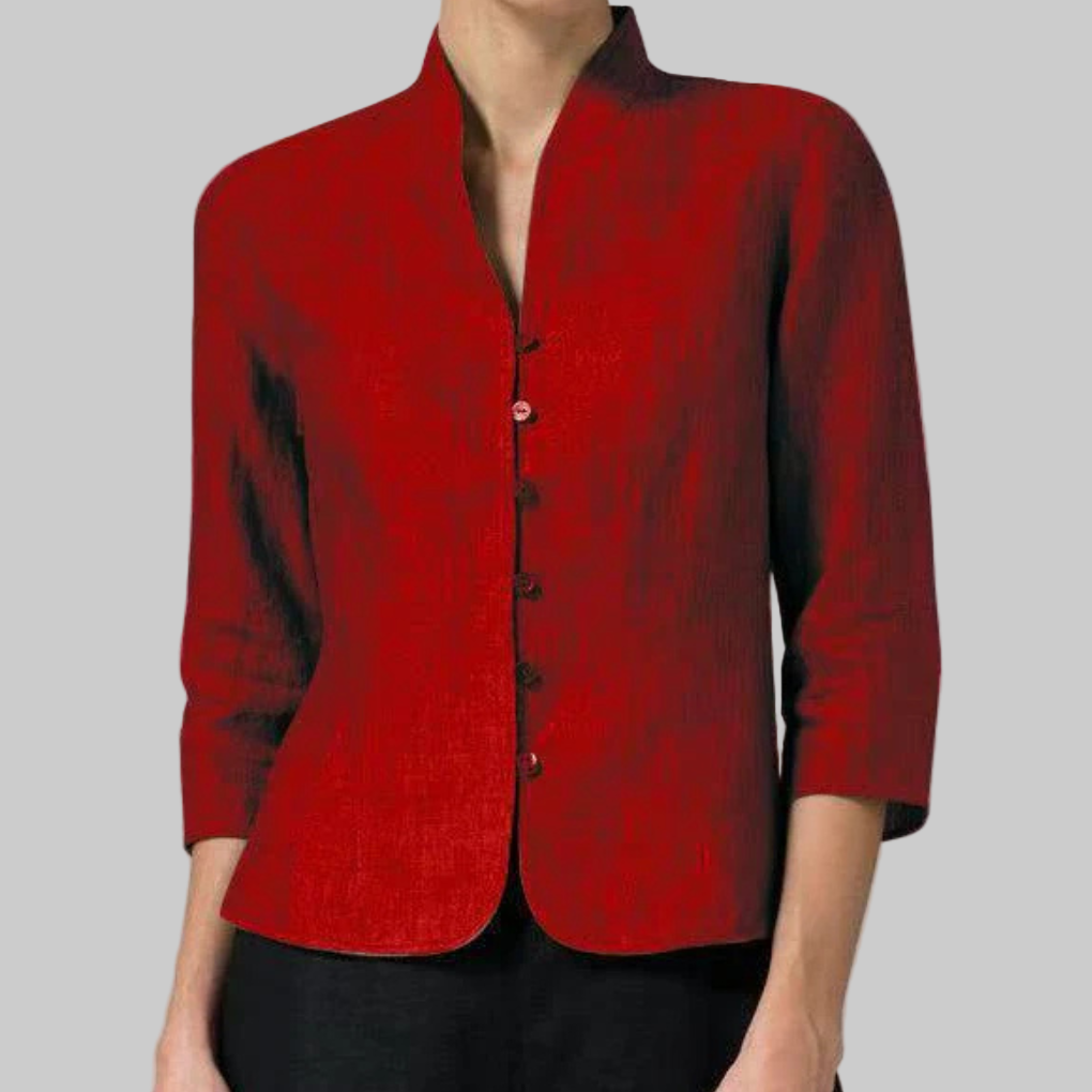 Camicetta da donna con collo alto