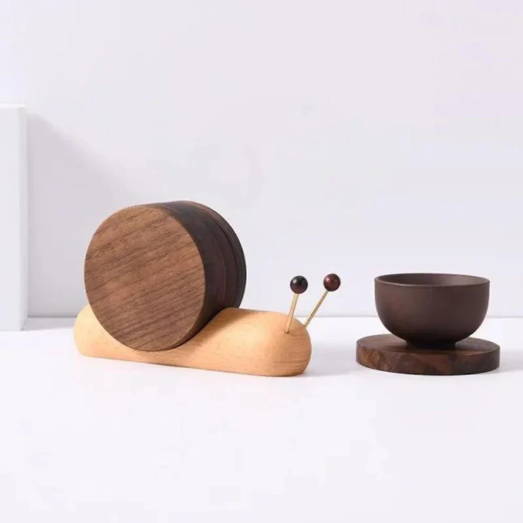 Sottobicchieri scandinavi in noce